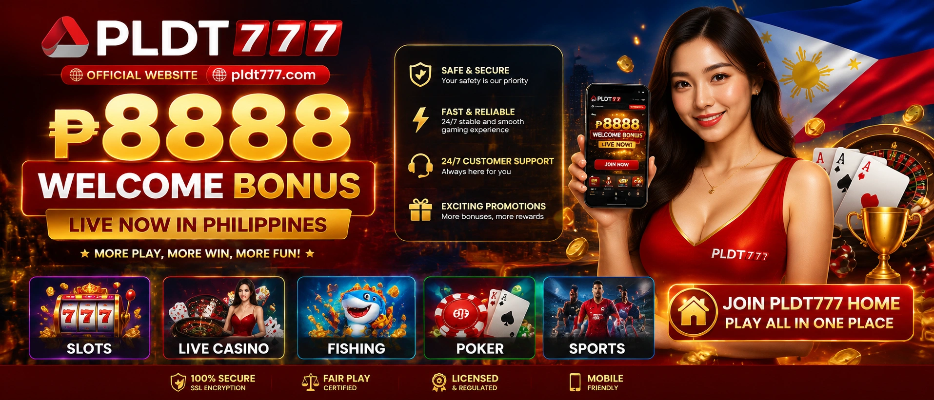 PLDT777 homepage banner