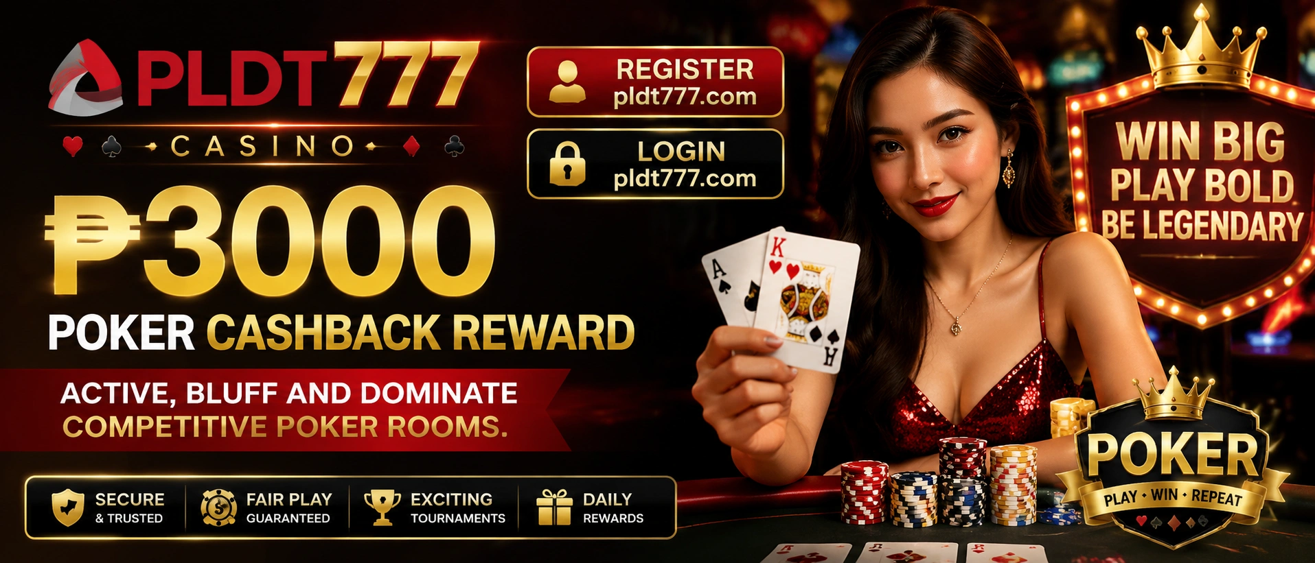 Poker promotion and table showcase