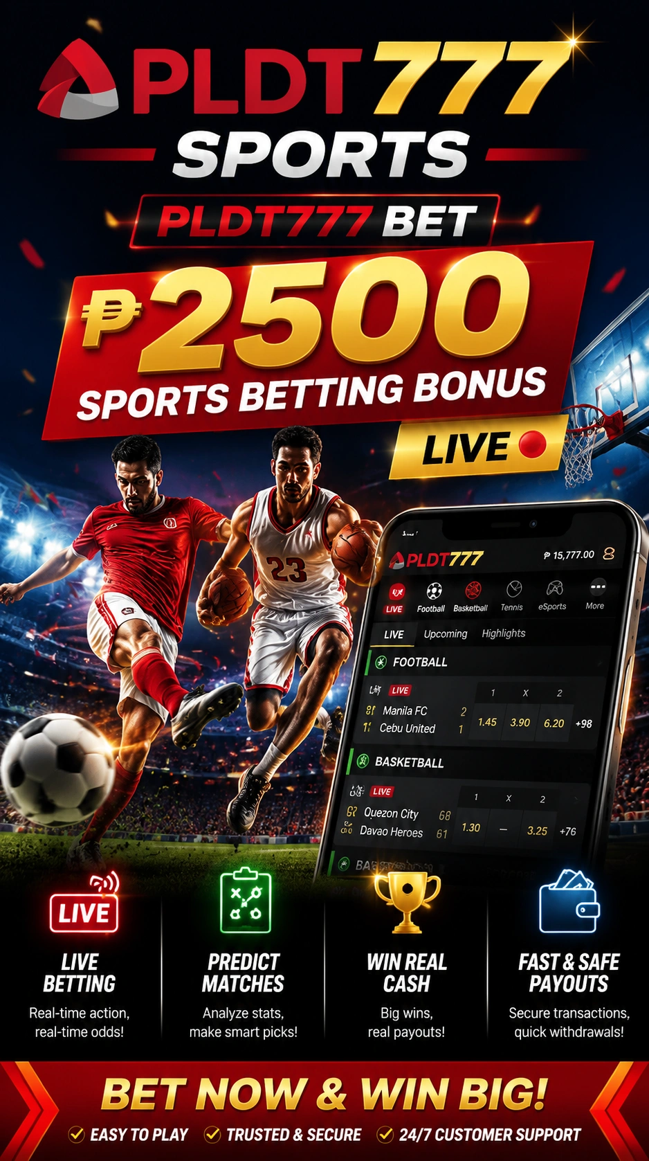 Sports betting promo and mobile experience